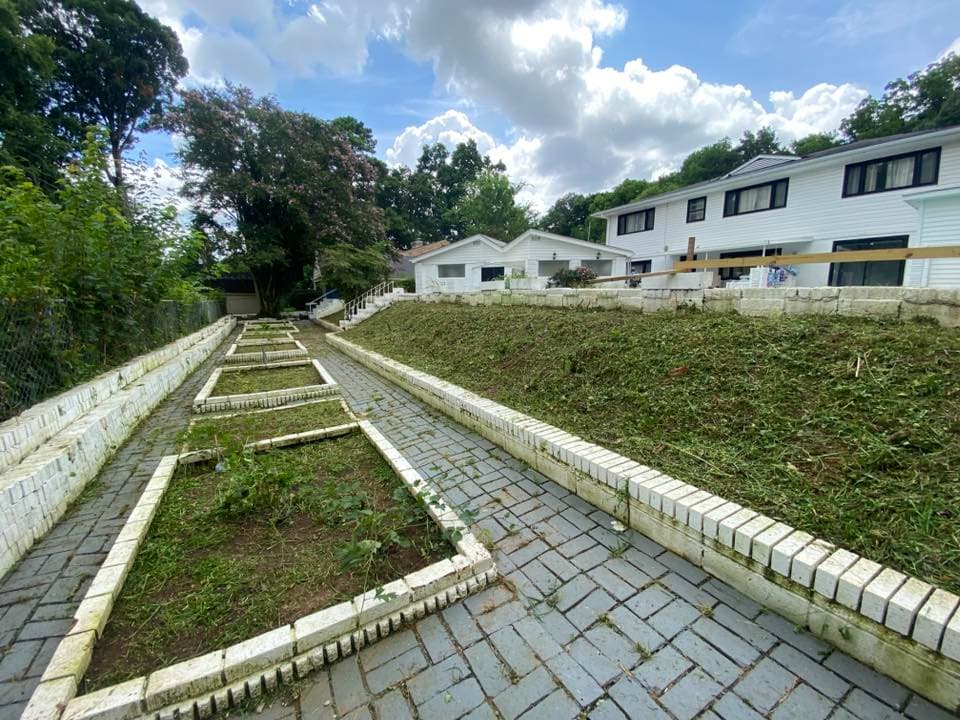 Terraced garden restoration — after